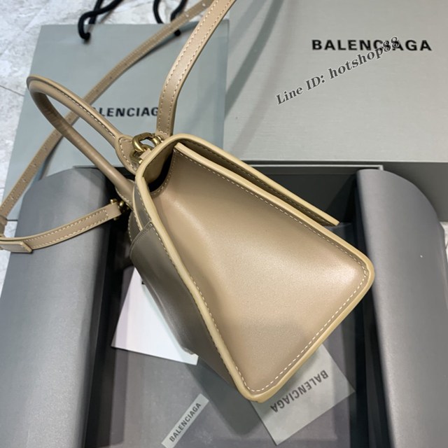 Balenciaga專櫃新款小號手提肩背女包原單沙漏包 巴黎世家亮茶裸色沙漏包 fyj1415